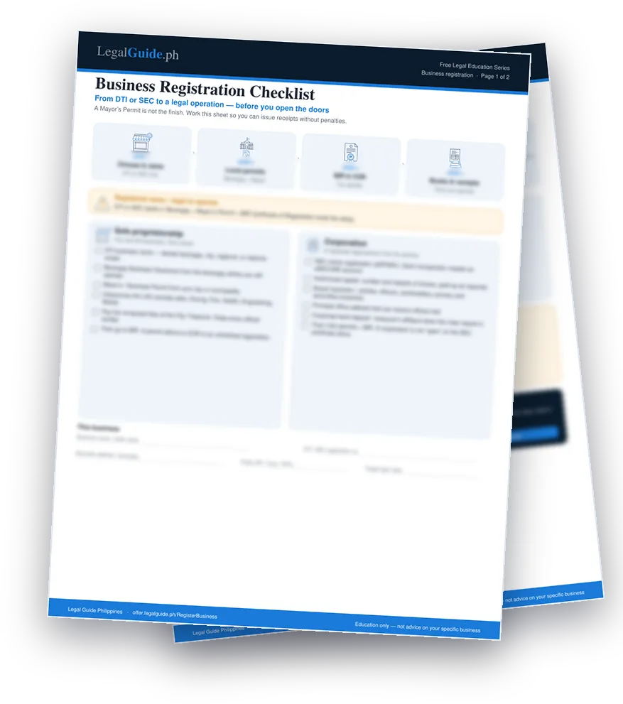 Business Registration Checklist (PDF)